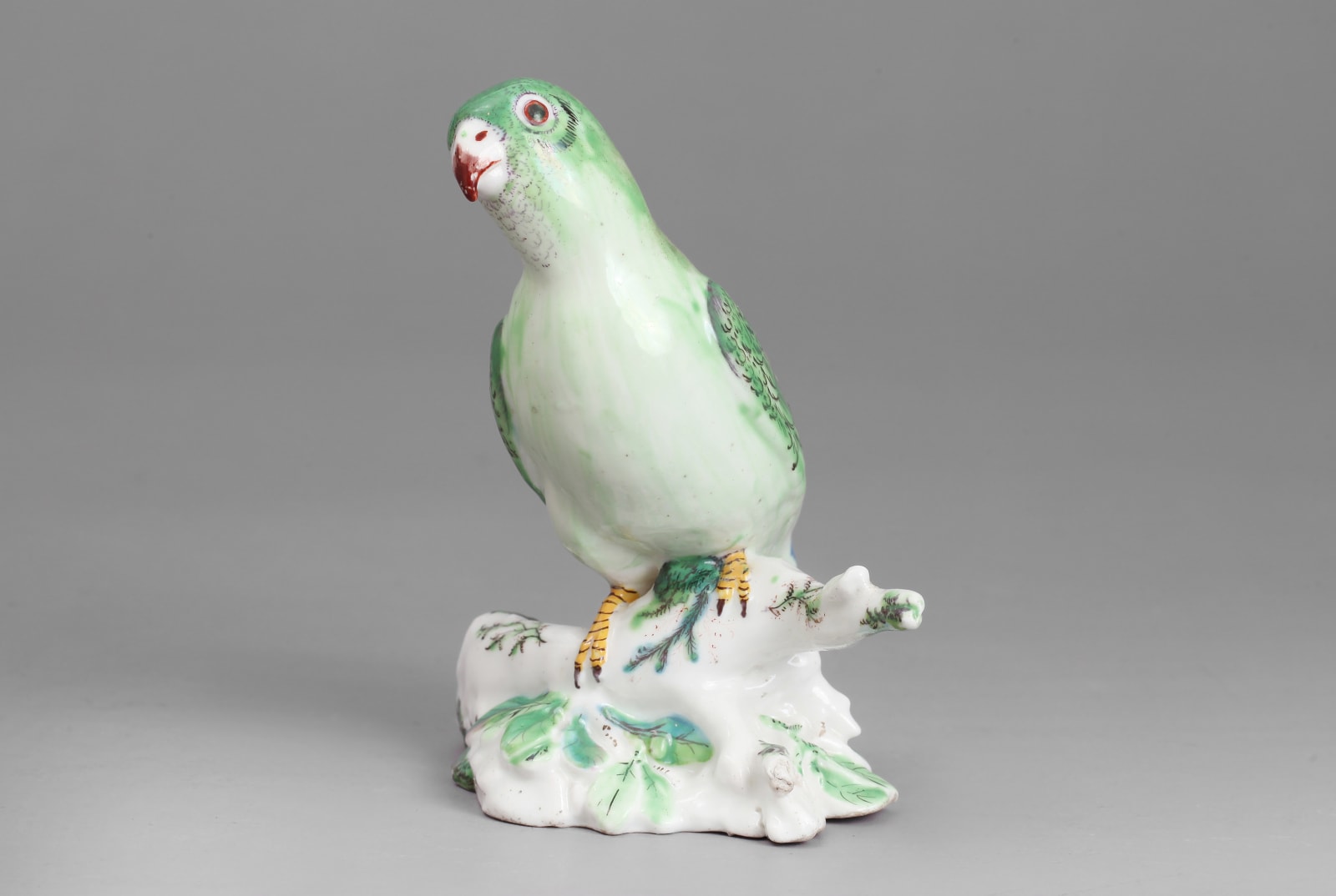 An extremely rare Chelsea Porcelain Parakeet , Circa 1749-52