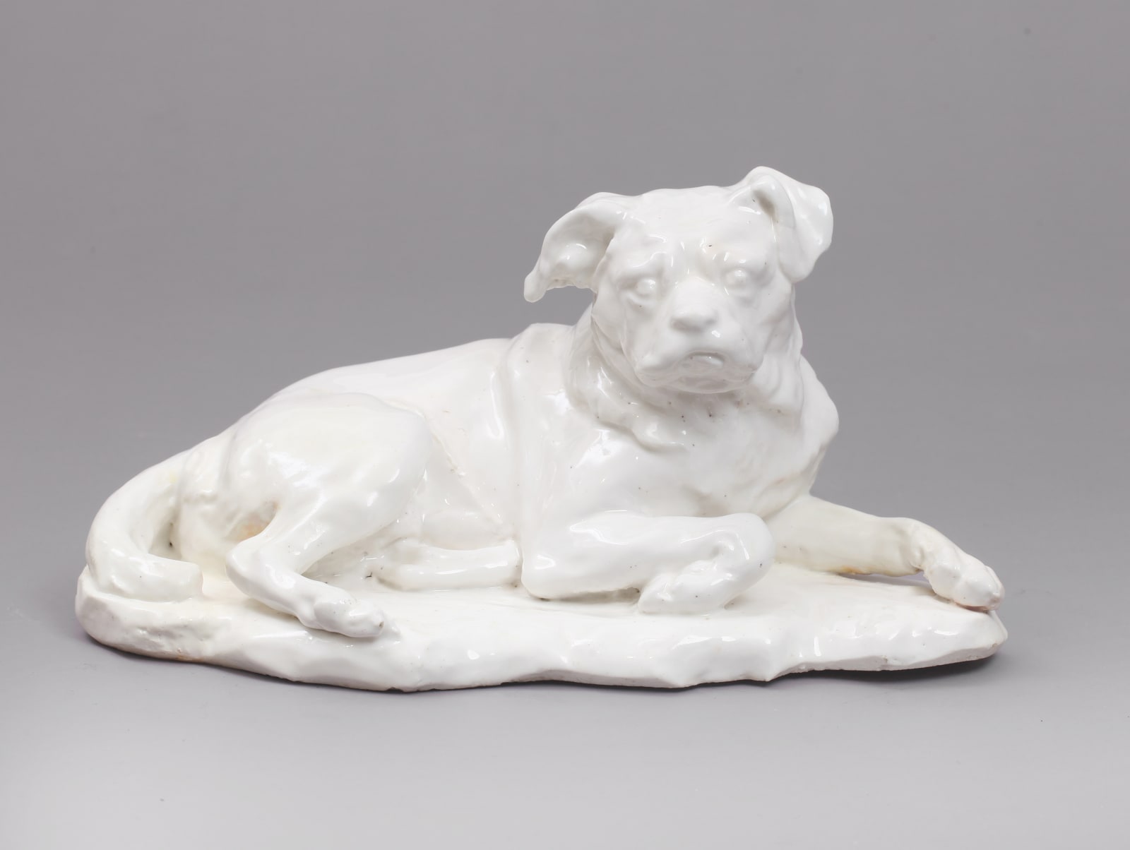 The Important Pair of Chelsea Porcelain Models of Hogarth’s Dog Trump, after the Model by Louis- Francois Roubiliac Of the Incised Triangle Period, Circa 1747-50