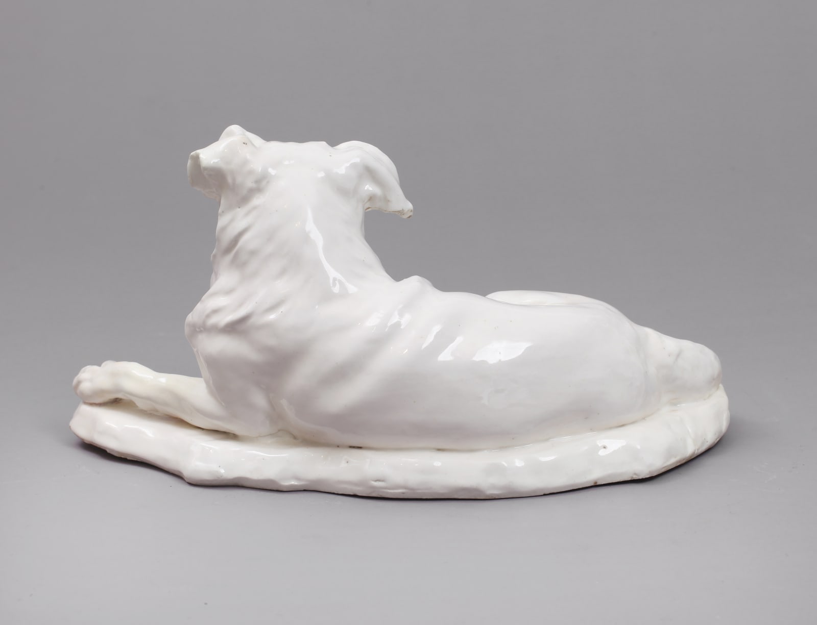 The Important Pair of Chelsea Porcelain Models of Hogarth’s Dog Trump, after the Model by Louis- Francois Roubiliac Of the Incised Triangle Period, Circa 1747-50