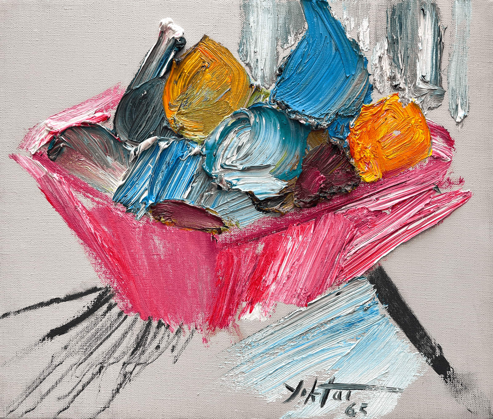 Manoucher Yektai, Bowl of Fruit, 1965