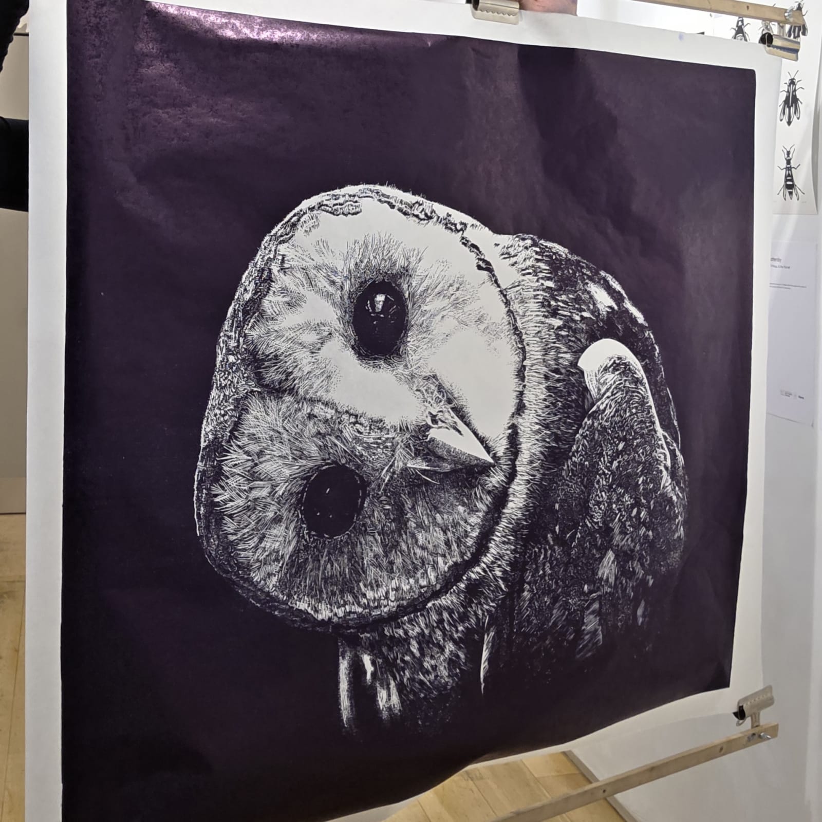 Midnight Owl (Deep Indigo Blue Ink), 2025