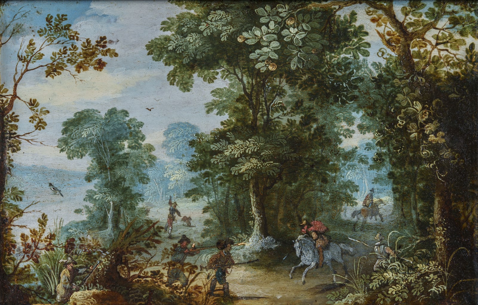 Jasper van der LAANEN. 1585 - Anvers - 1634, Scène d'embuscade