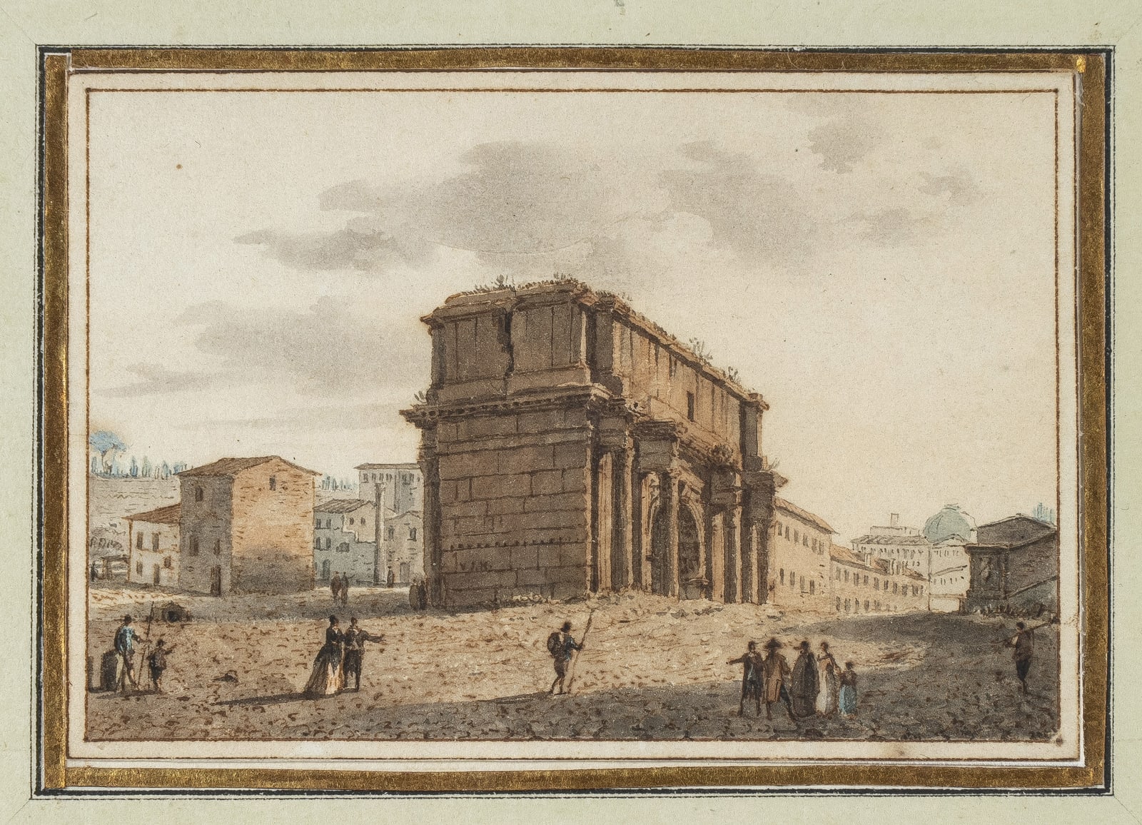 Victor Jean NICOLLE 1754 - Paris - 1826, Arc de Septime Sevère