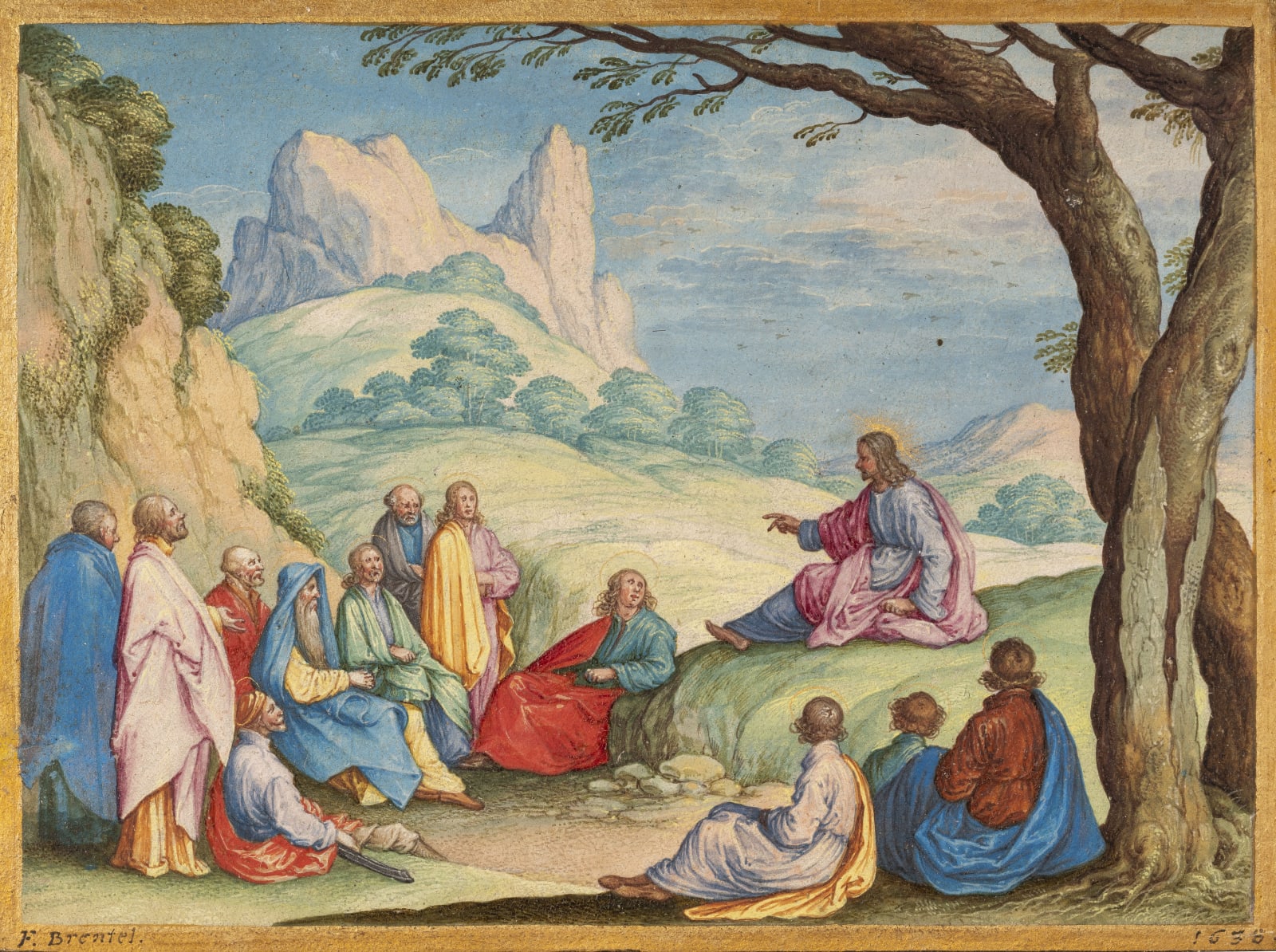 Friedrich BRENTEL 1580 Lauingen - Strasbourg 1651, Le sermont du Christ sur la montagne