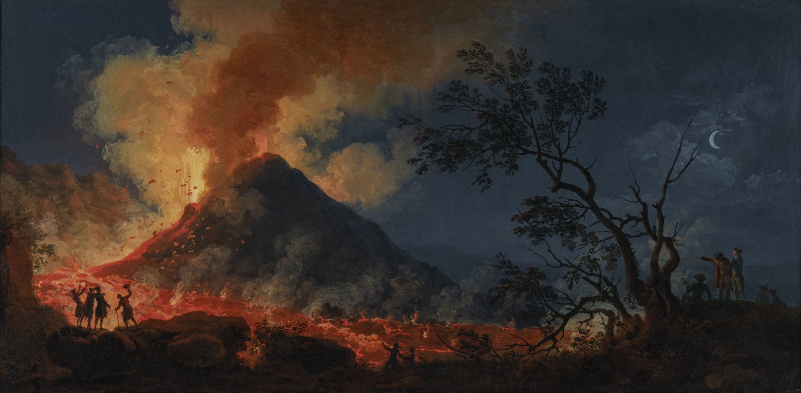 Pierre Jacques VOLAIRE dit le Chevalier Volaire. 1729 Toulon - Naples 1799, L'Eruption du Vésuve 1771