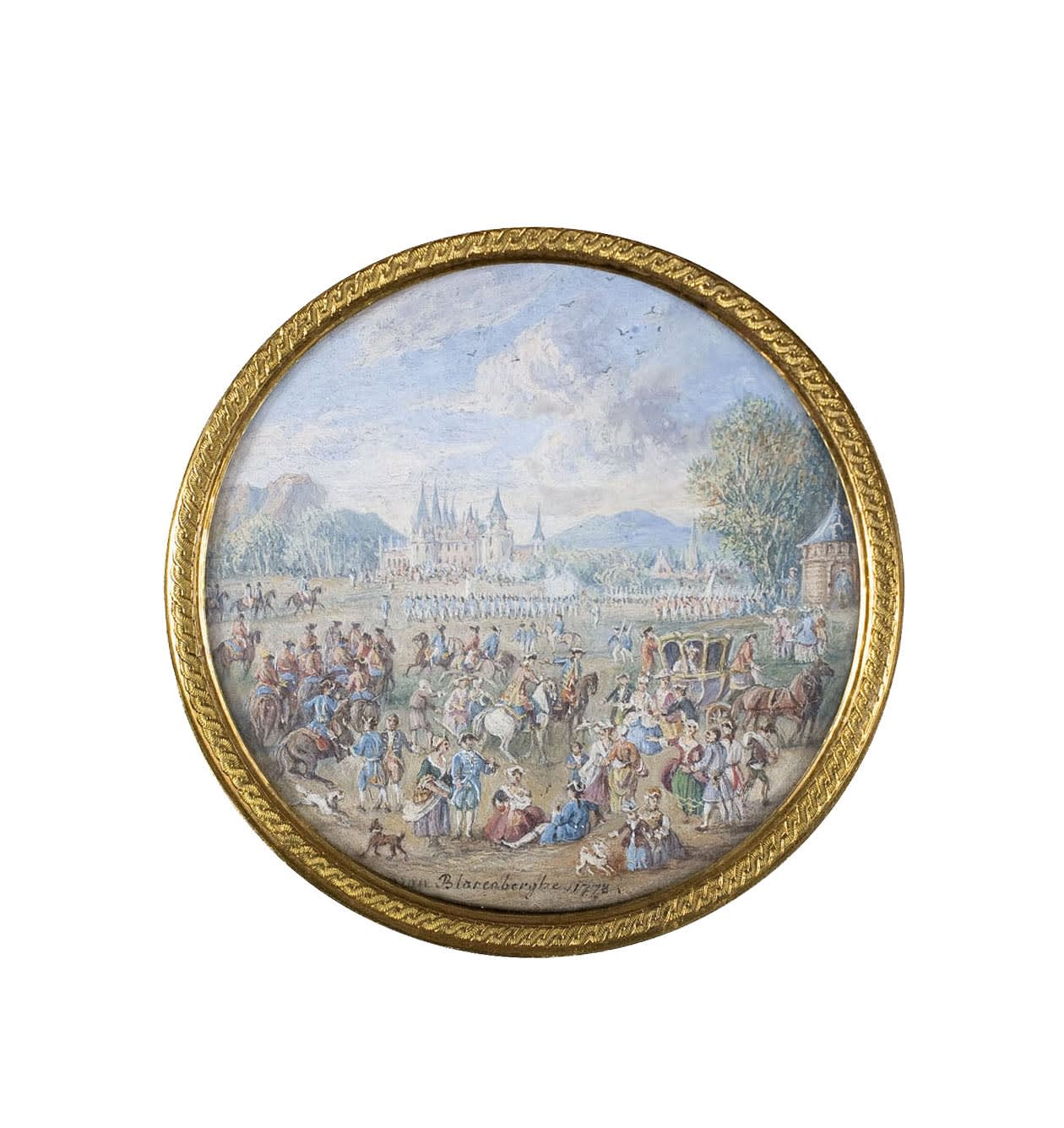 Louis Nicolas BLARENBERGHE, La visite des familles sur le lieu de l'exercice militaire