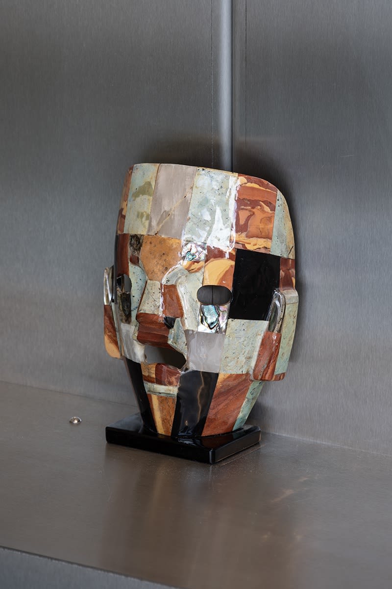 Paola Estrella, Obsidian Masks 1,2 & 3, 2025