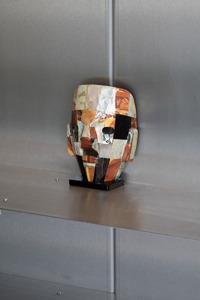 Paola Estrella, Obsidian Masks 1,2 & 3, 2025