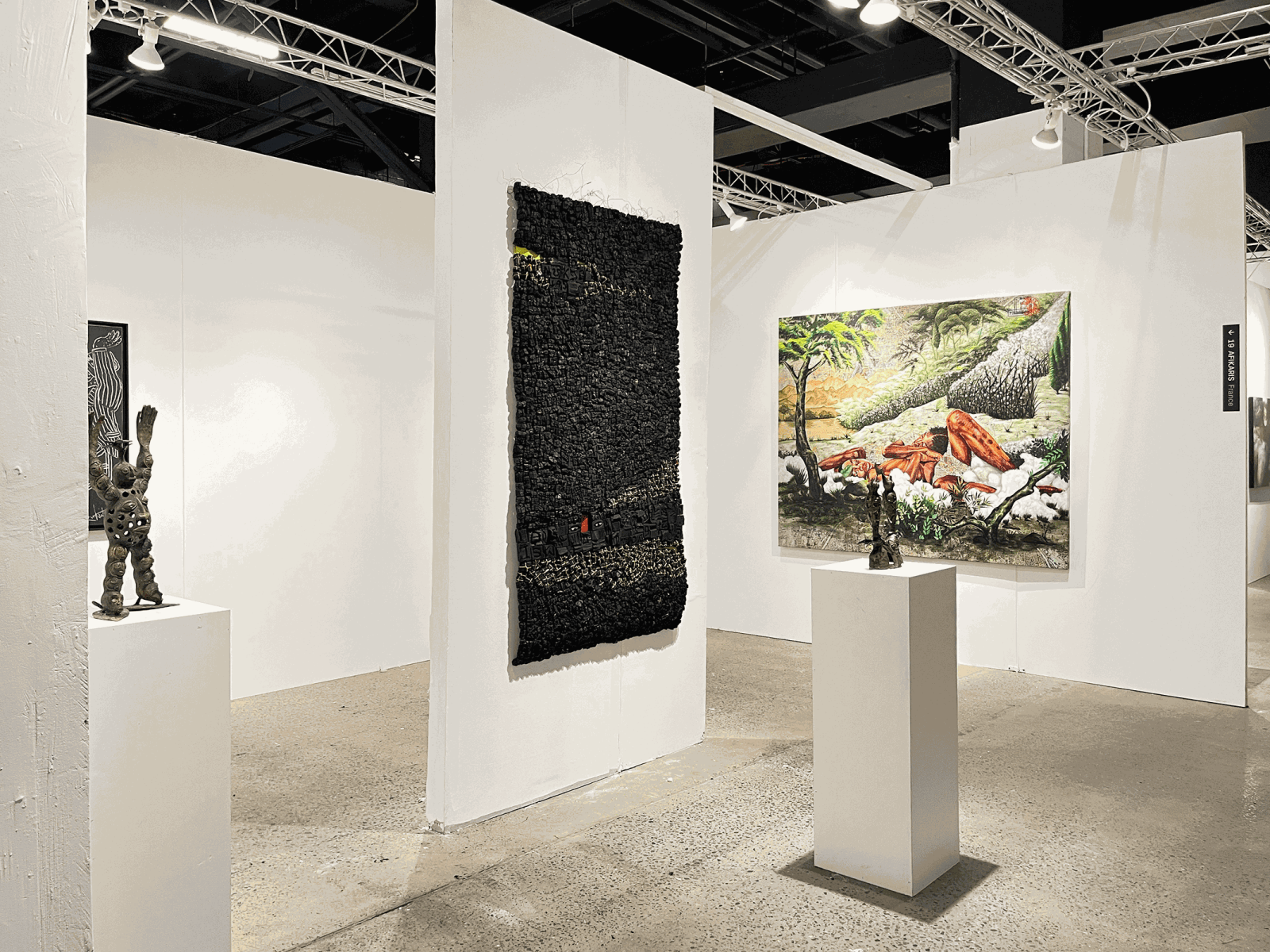 AFIKARIS Gallery. 1-5' New York Contemporary African Art Fair in Chelsea. Jean David Nkopt, Eva Obodo, Hervé Yamguen and Salifou Lindou