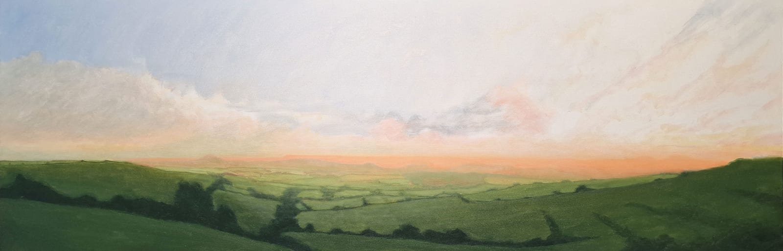 Kit Glaisyer, Eggardon Glowing Peach Horizon 180x60cm
