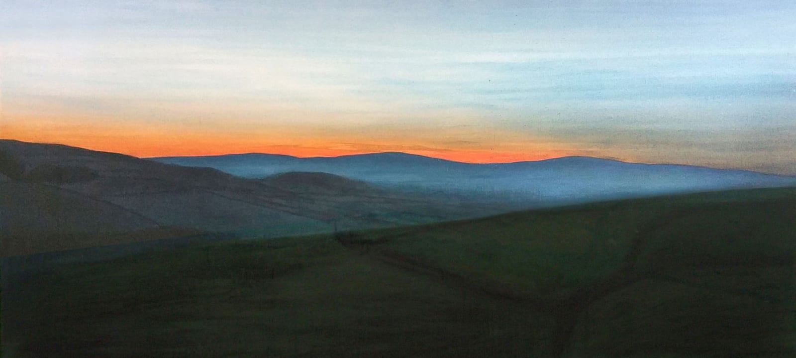 Kit Glaisyer, A long sunset from Allington Hill, West Dorset