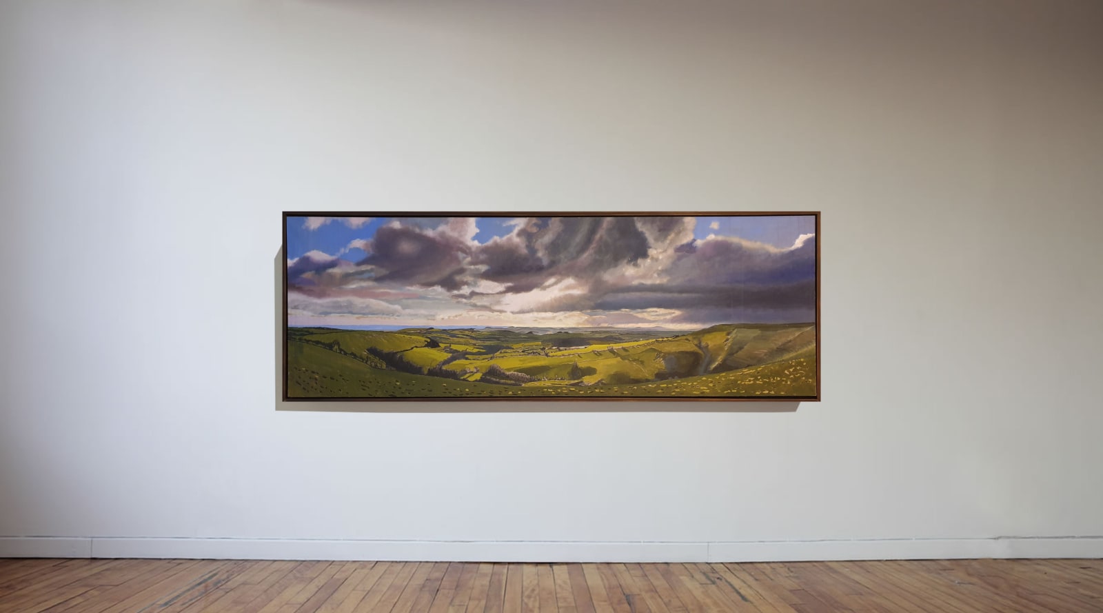 Kit Glaisyer, An epic view from Eggardon Hill 240x80cm
