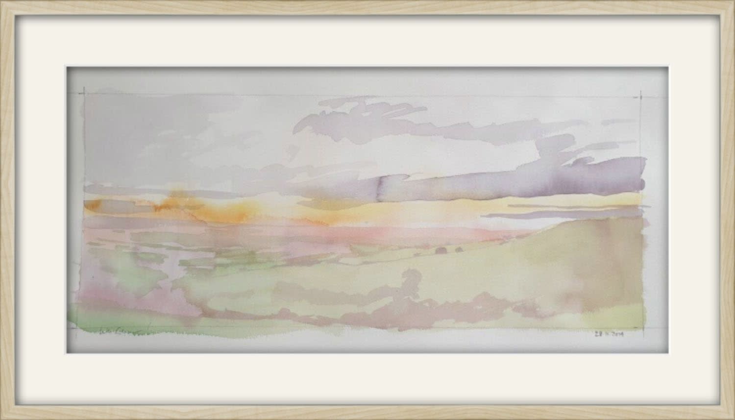 Kit Glaisyer, Pink Horizon below Eggardon Hill, 2022