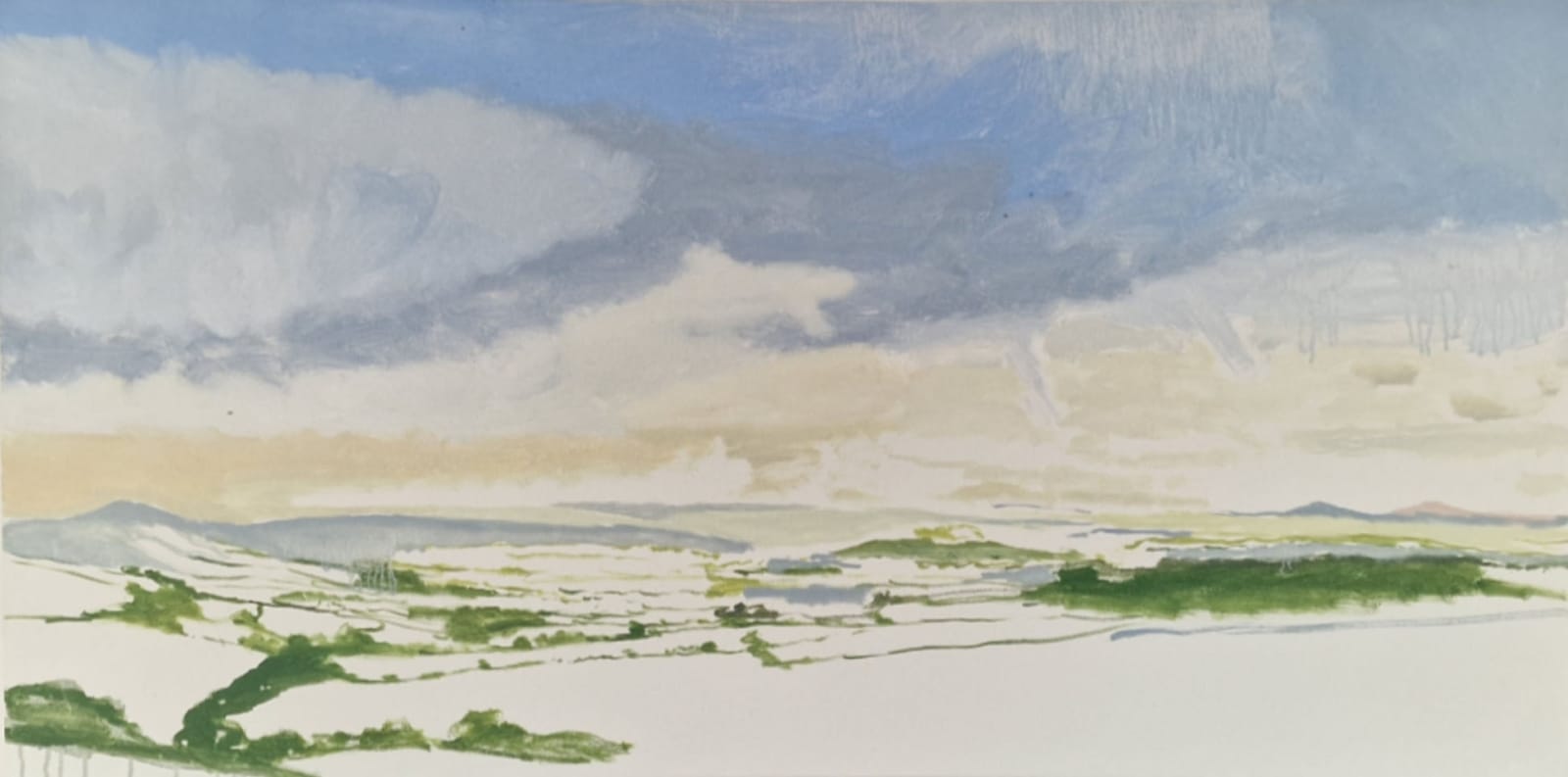 Kit Glaisyer, Proposal: Storms over Eggardon Hill 6x3 foot v.2