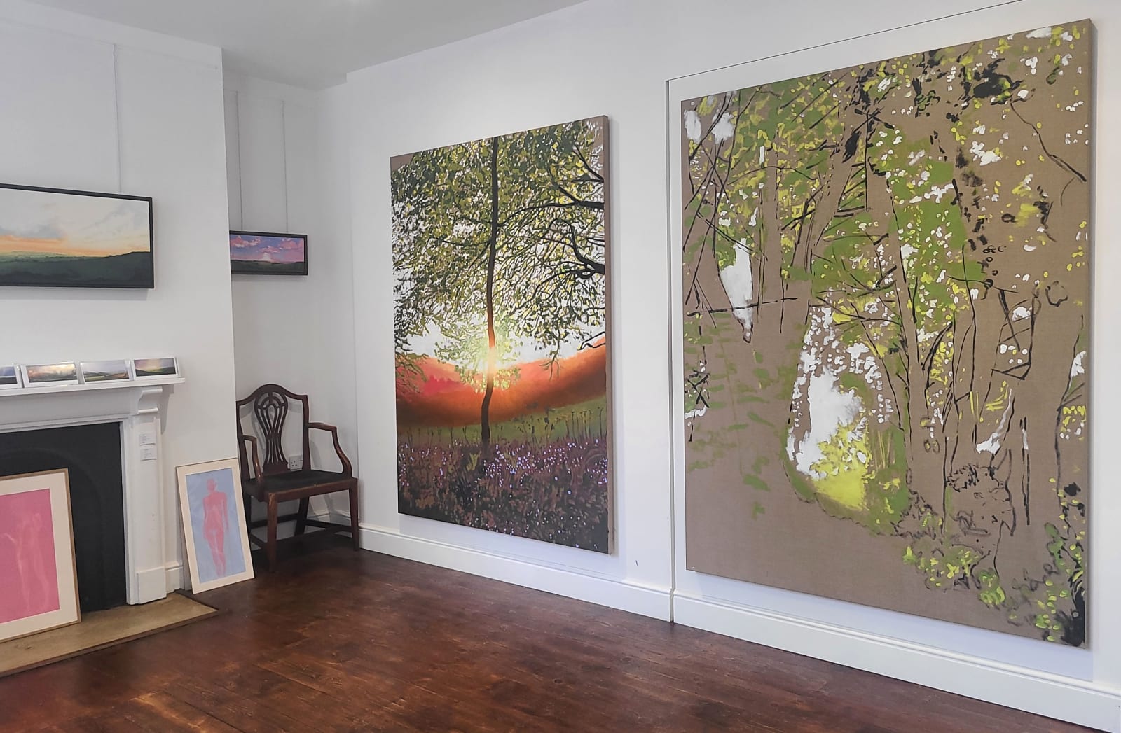 Kit Glaisyer, A young tree on Lewesdon Tree 200 x 150 cm