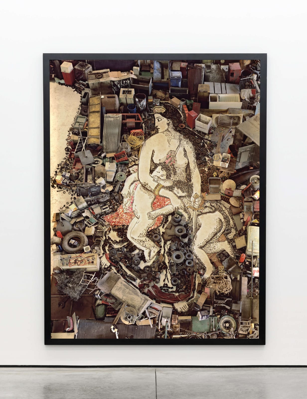Vik Muniz, Medea about to kill her children, after Eugene Delacroix, 2007