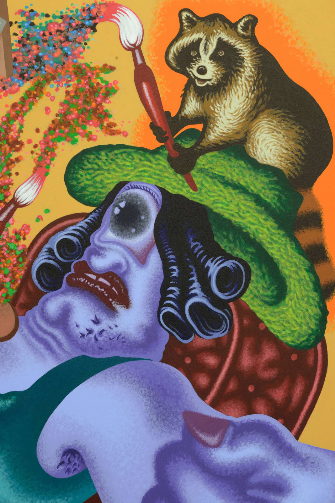 Peter Saul, Raccoon Artist Surprises the Art World, 2009