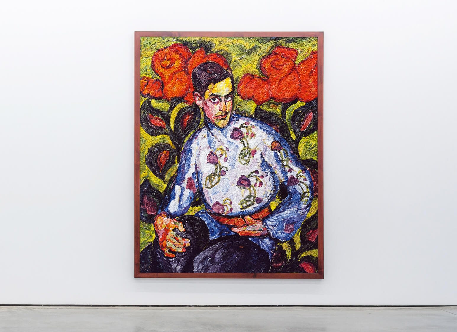 Vik Muniz, Portrait of a boy in painted shirt, after Ilya Mashkov, 2007