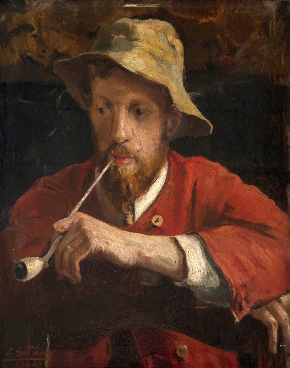 Ernest Godfrinon, Man with Pipe, 1906