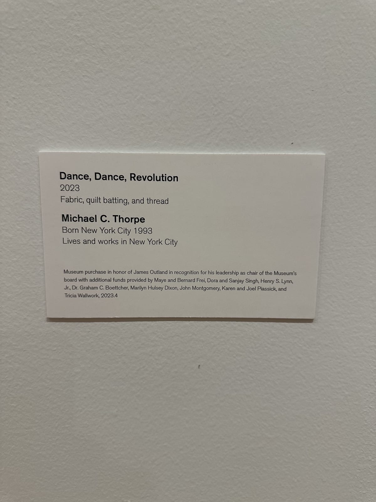 Wall label