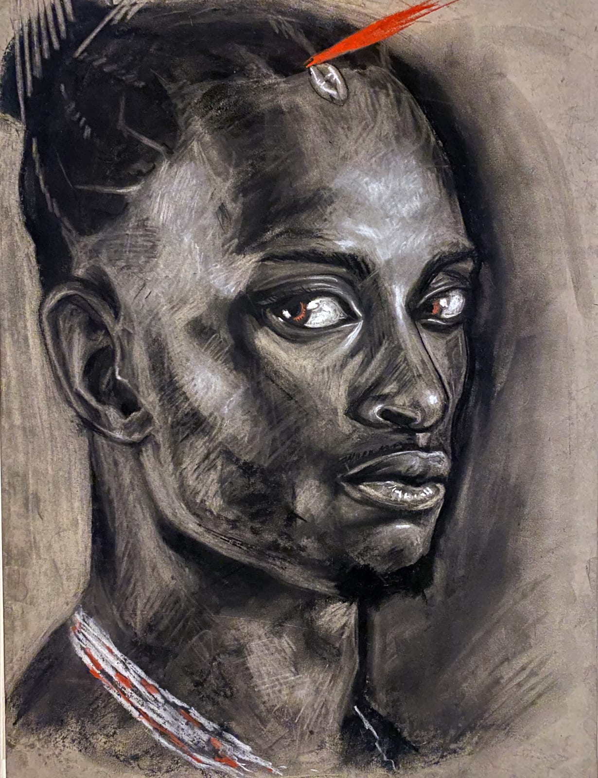 Stephen Hamilton b. 1987 Study 2, 2019 Charcoal on paper 24 x 18 in (61 x 45.7 cm) (SHA008)