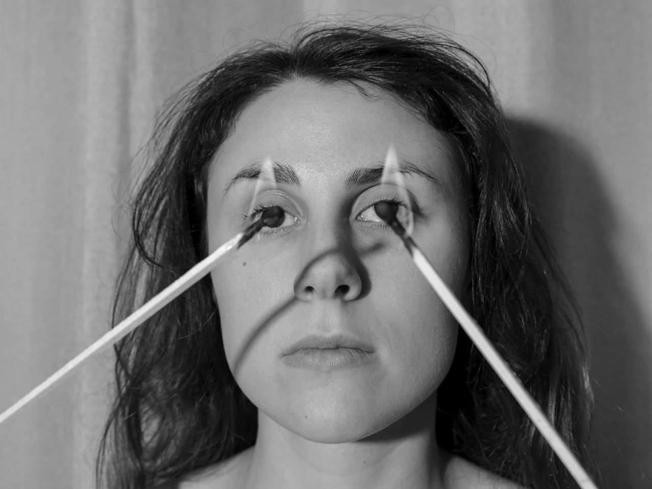 Patricia Voulgaris, Amina with Flames, 2024