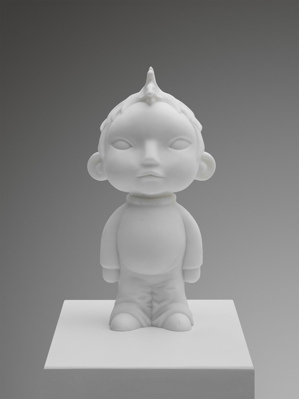 Marble sculpture of a small Boy, JetBoy from the series Toys, Filippo Tincolini artwork