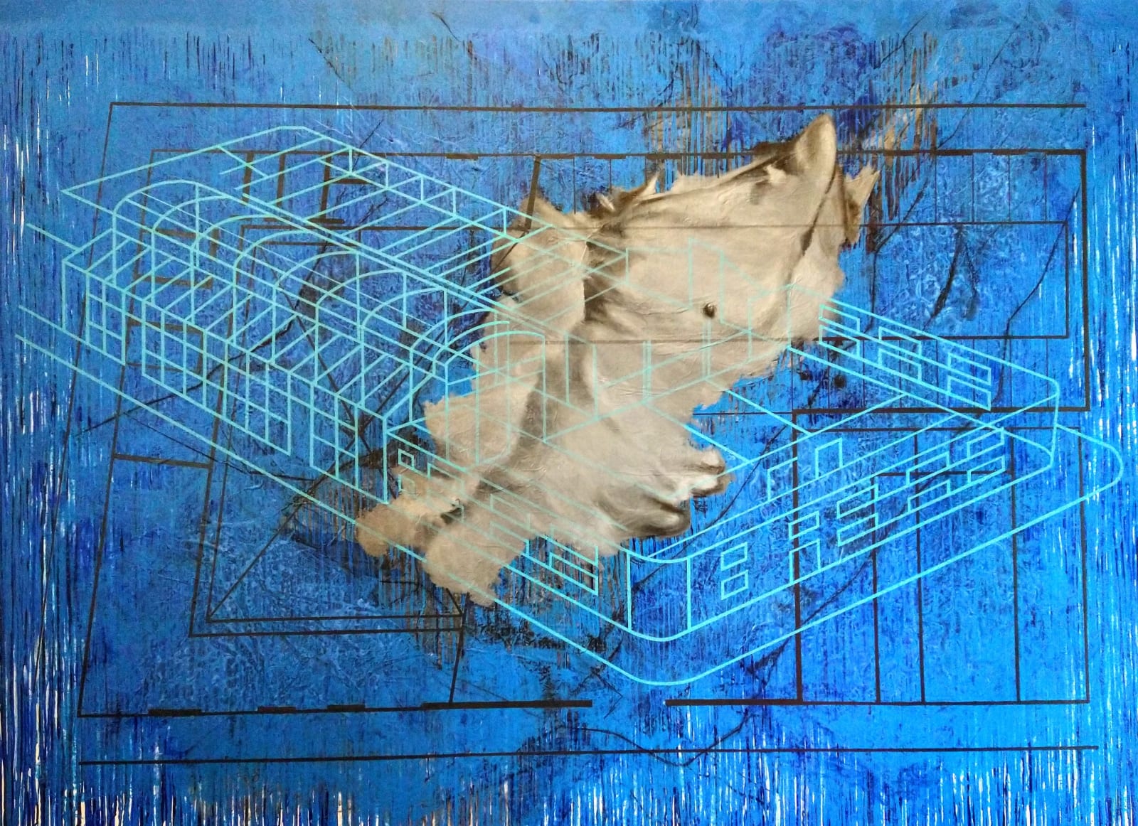 Nicolas Quero, Industry in blue, 2022