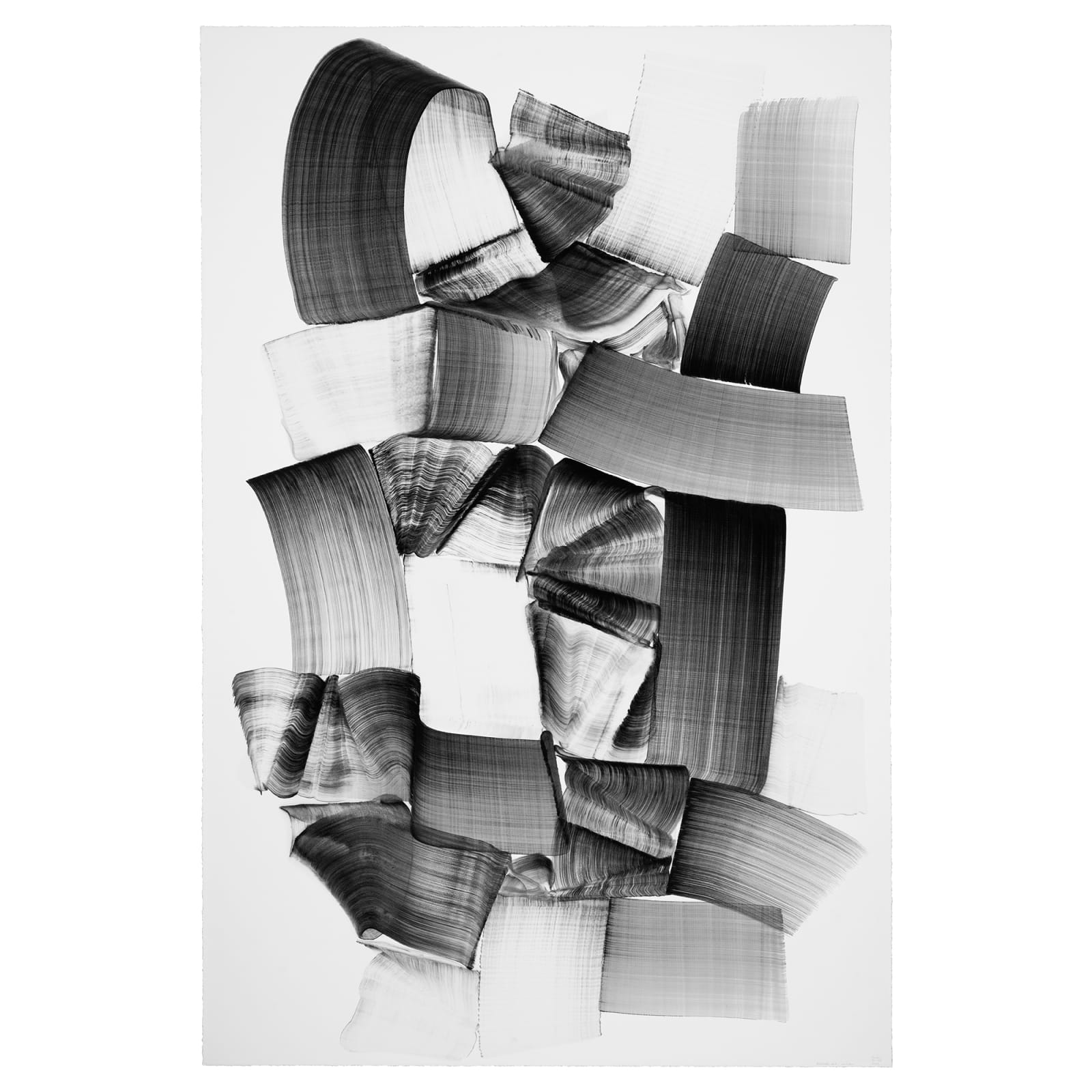 Lee Bae Brushstroke-au4 2025 Charcoal Ink on Paper 260 x 170 cm