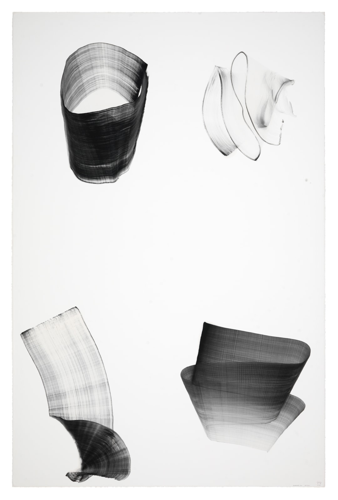 Lee Bae Brushstroke-D10 2025 Charcoal ink on paper 260 x 170 cm
