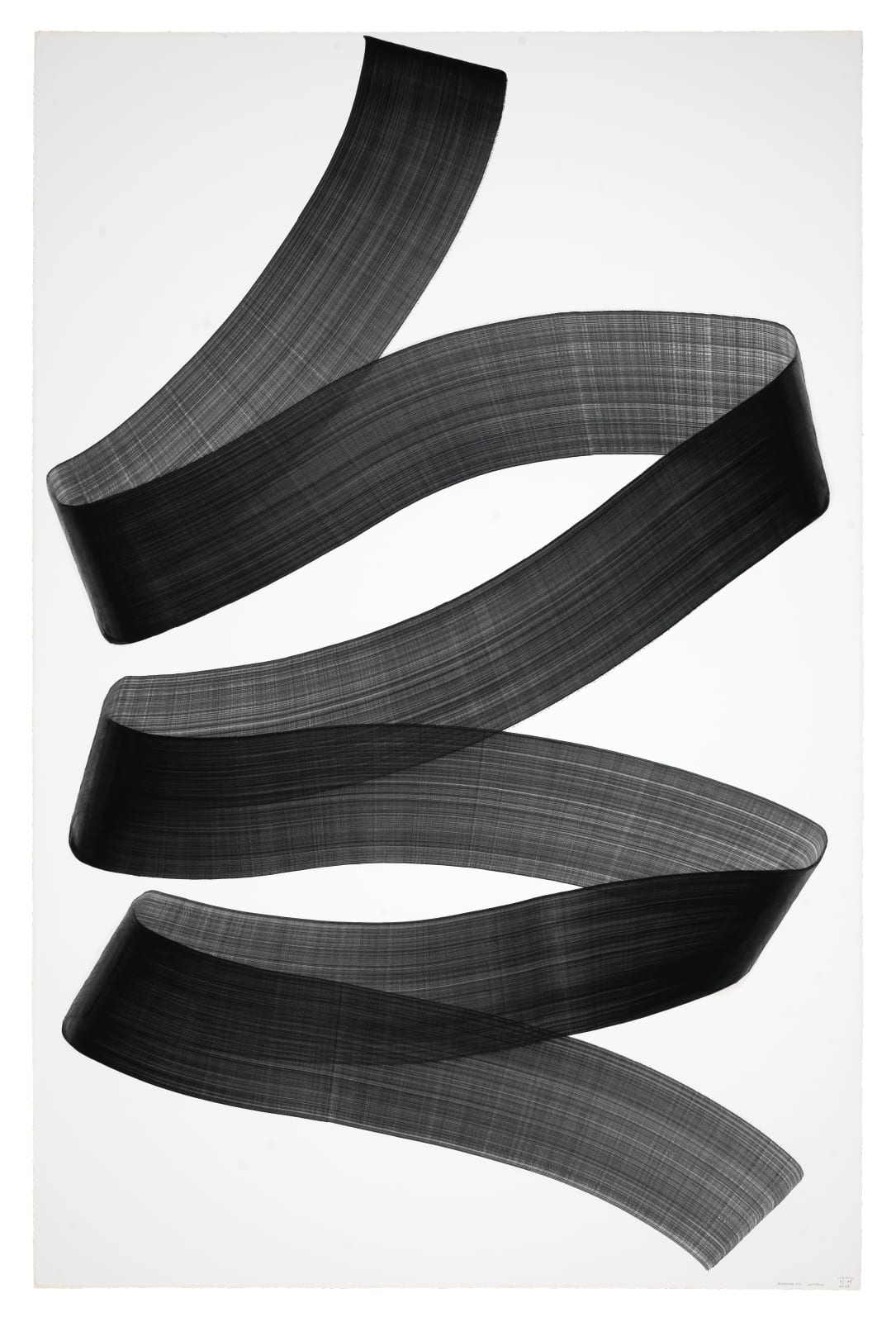 Lee Bae Brushstroke-D13 2025 Charcoal ink on paper 260 x 170 cm