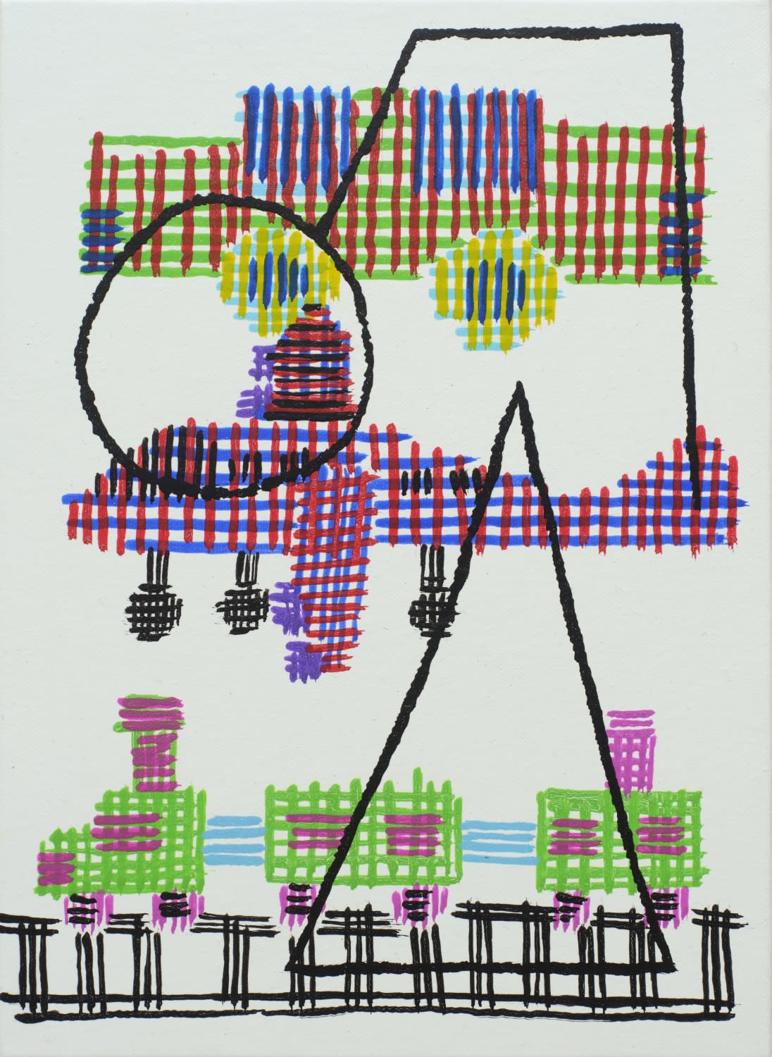기록 Record (1), watercolor on canvas, 33.4x24.2cm, 2025