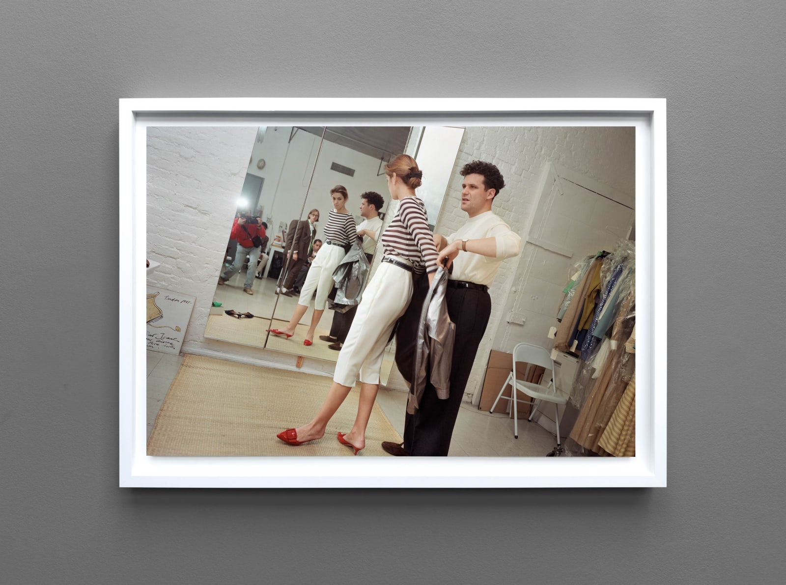 Nick Waplington, Self Portrait with Cindy Crawford and Isaac Mizrahi, 1990
