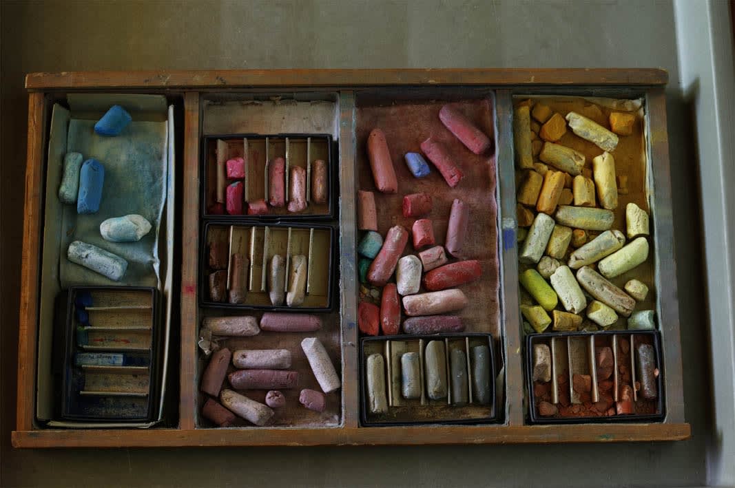 Annie Leibovitz, Georgia O’Keeffe’s Pastels, Georgia O’Keeffe Museum and Research Center, Santa Fe, New Mexico, 2010