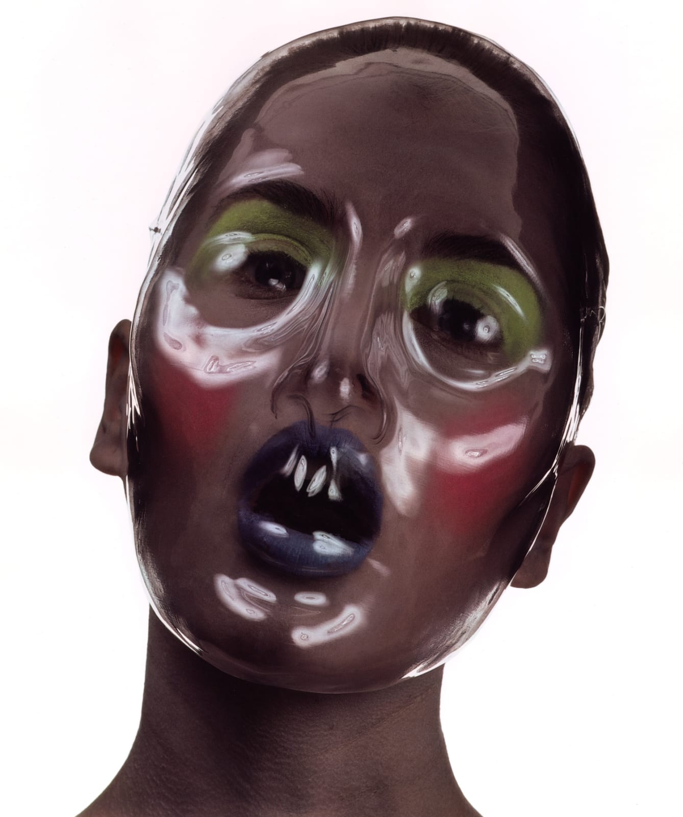 Irving Penn, Clear Plastic Beauty Mask, New York, 1996