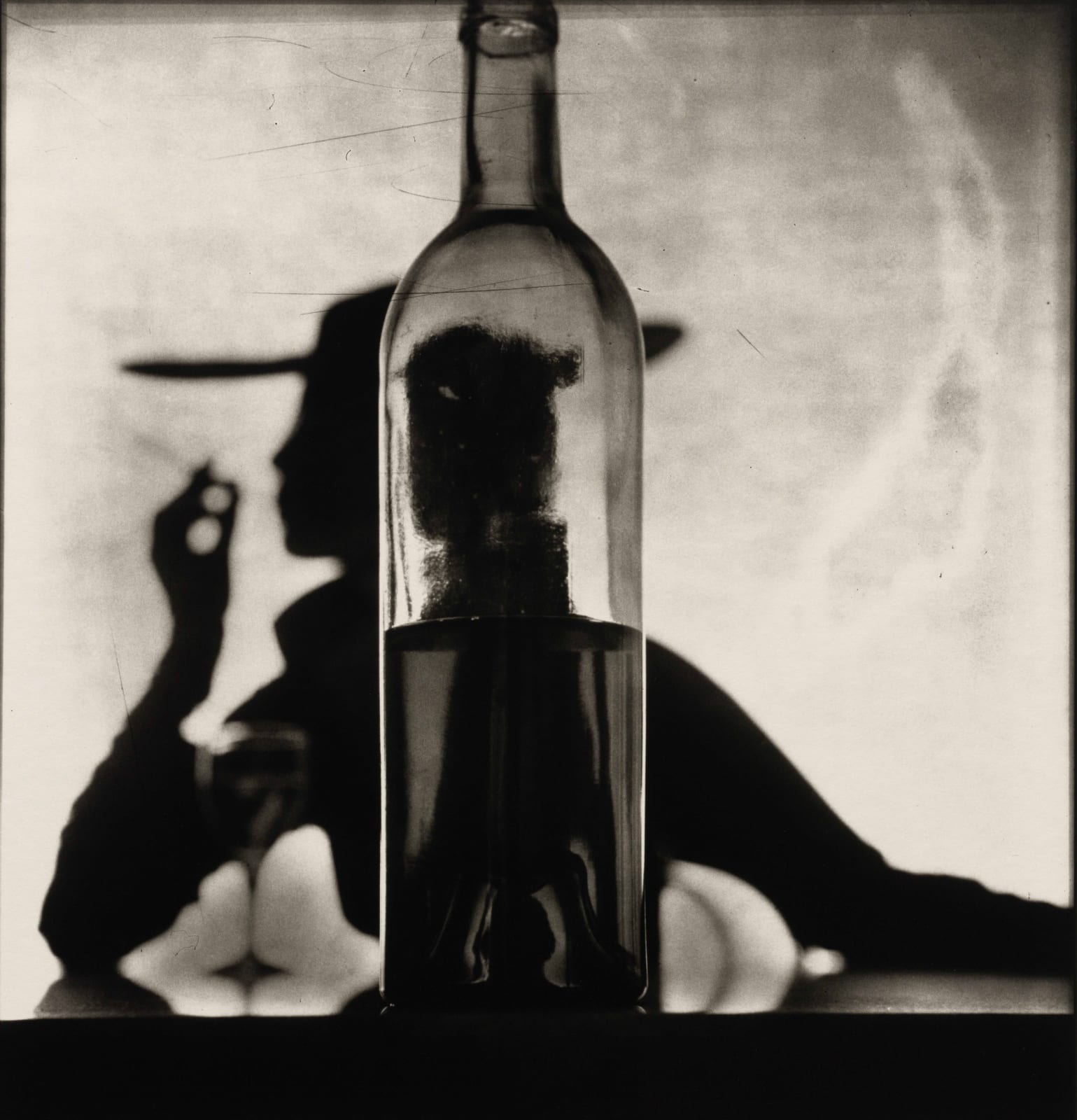 Irving Penn, Girl Behind Bottle, New York, 1949