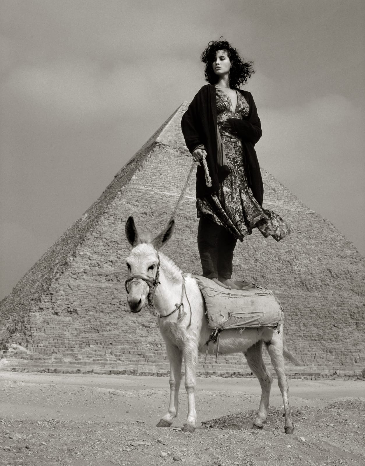 Albert Watson, Christy Turlington on Donkey, Luxor, Egypt, 1987