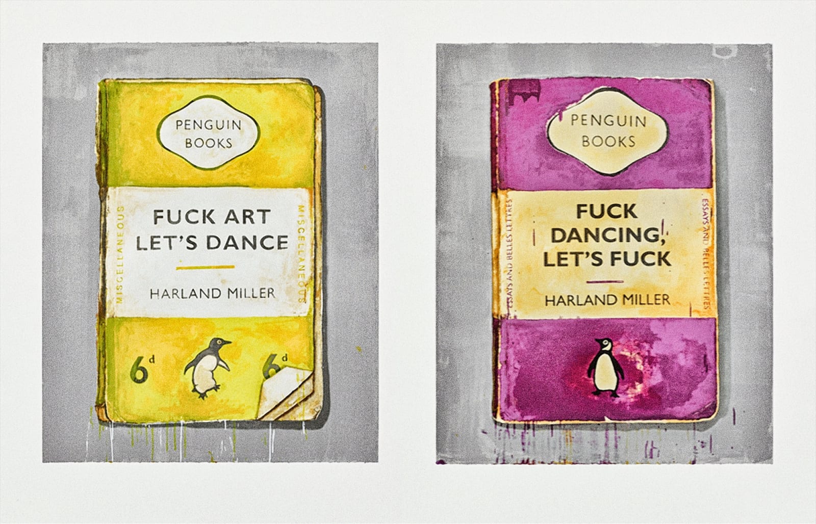 Harland Miller, Fuck Art Let's Dance (Diptych), 2011