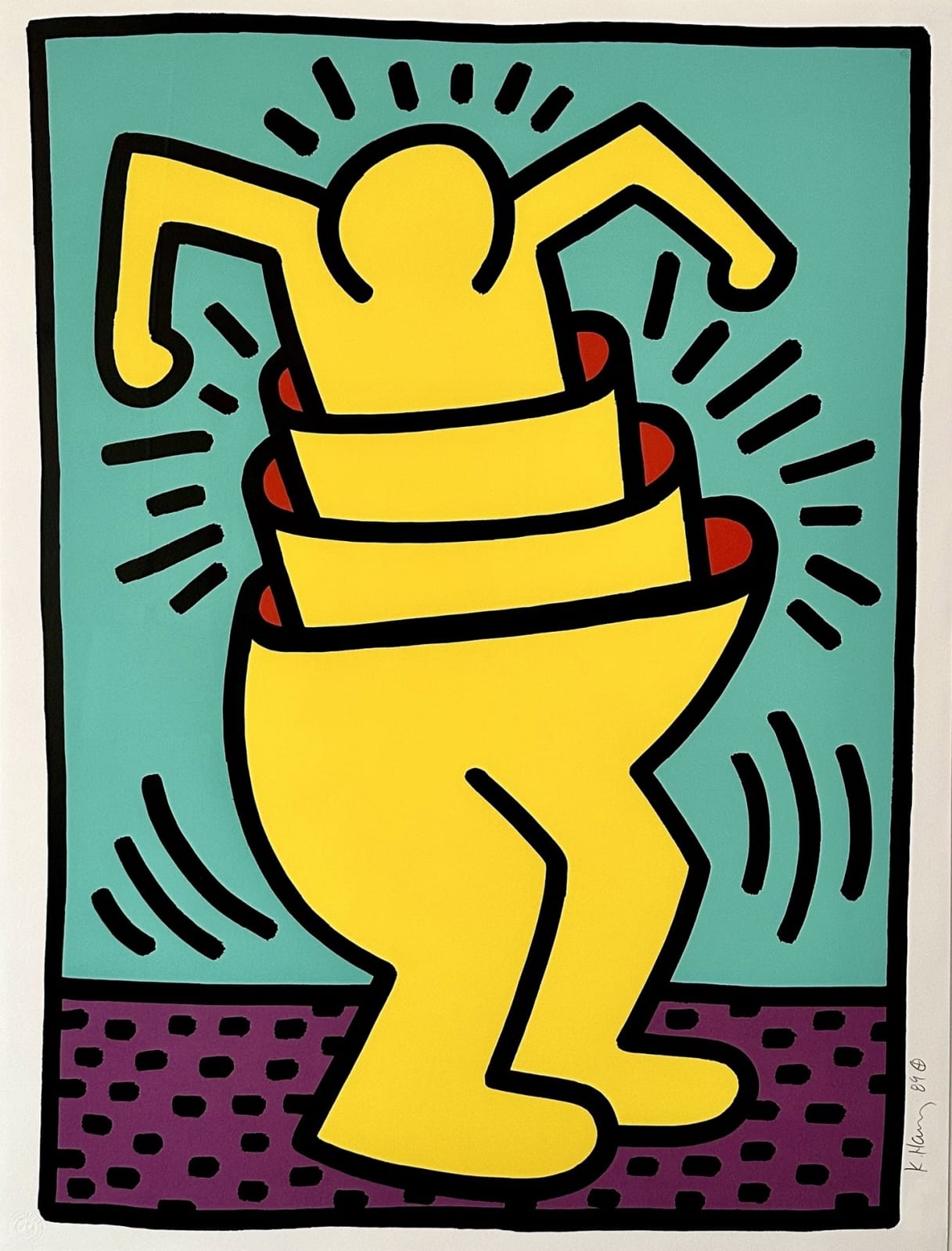 Keith Haring, Cup Man (Untitled), from Kinderstern, 1989
