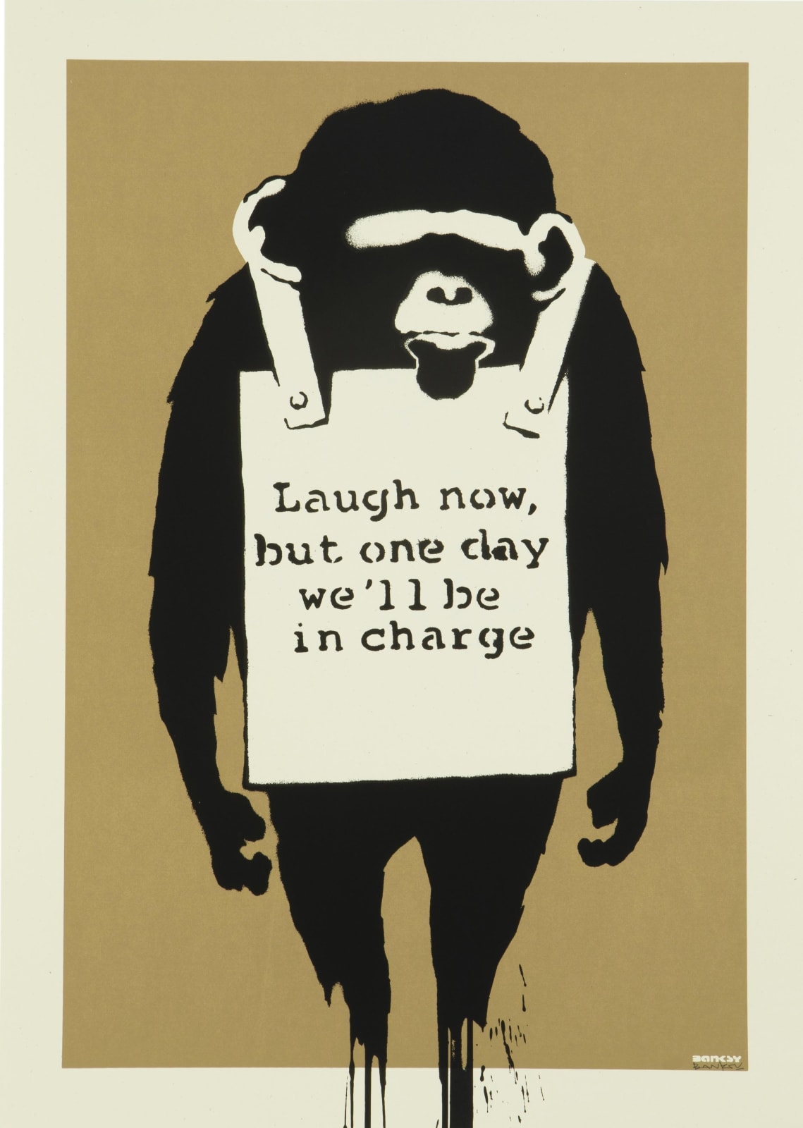 Banksy, Laugh Now (Signed), 2004