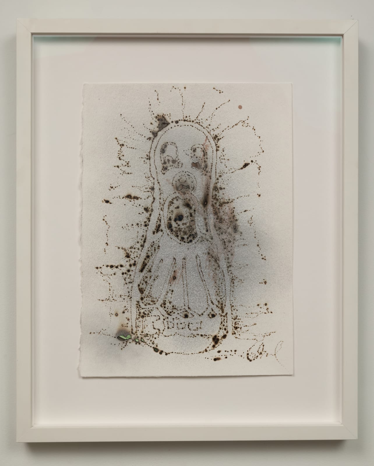 Jimmy O'Neal, Punk 5 | Electrocution Drawing and Paint with Mylar backing on Paper | 11x 15 in, 2022