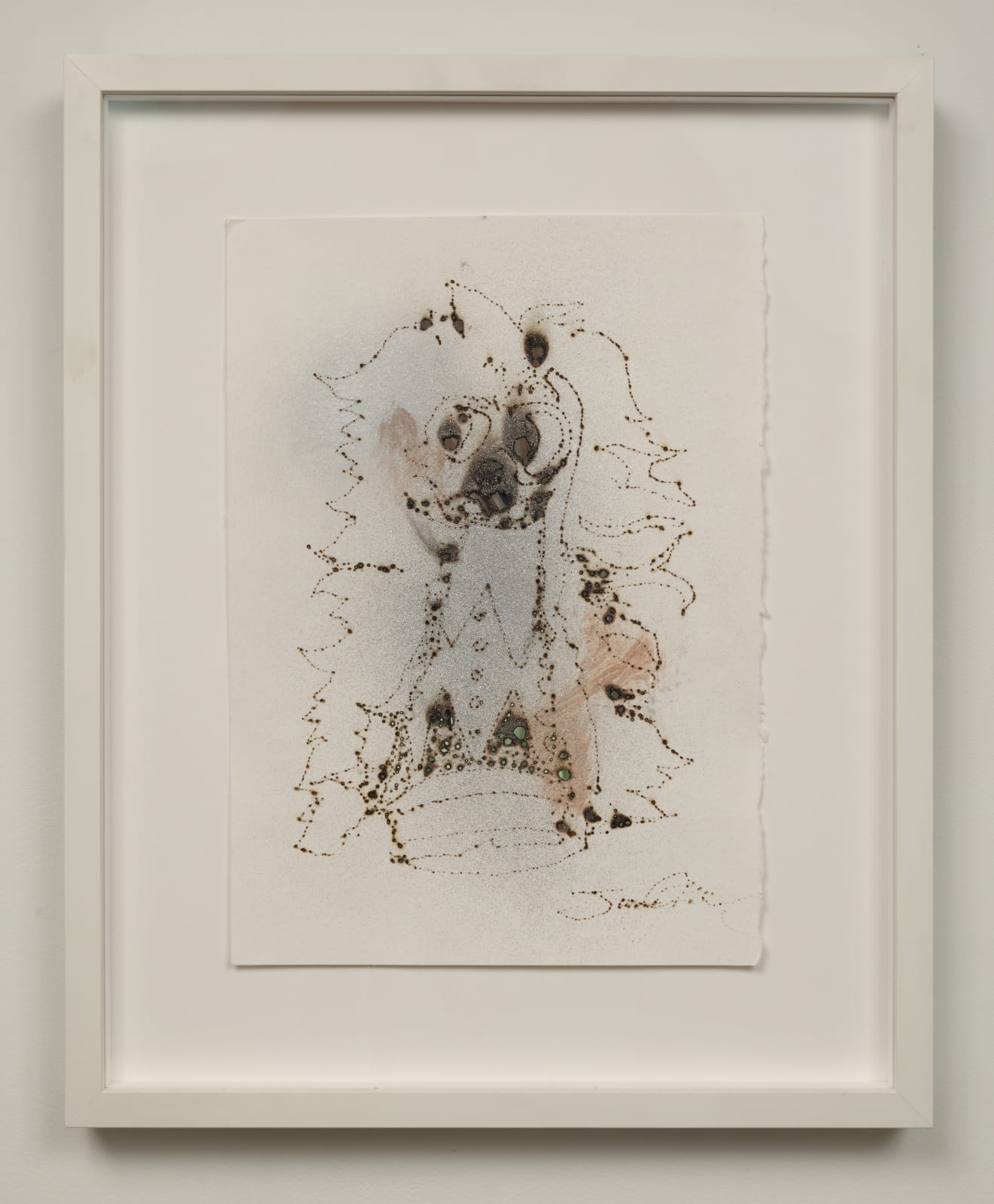 Jimmy O'Neal, Punk 4 | Electrocution Drawing and Paint with Mylar backing on Paper | 11x 15 in, 2022
