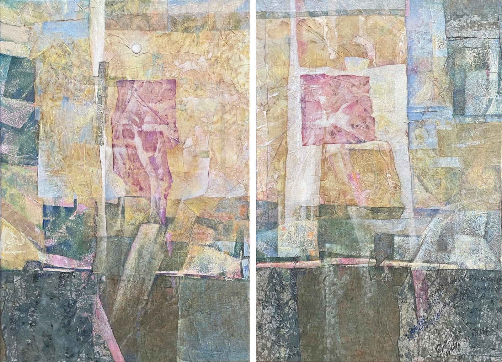 Élisa Parre, Diptyque rose indien, 2003