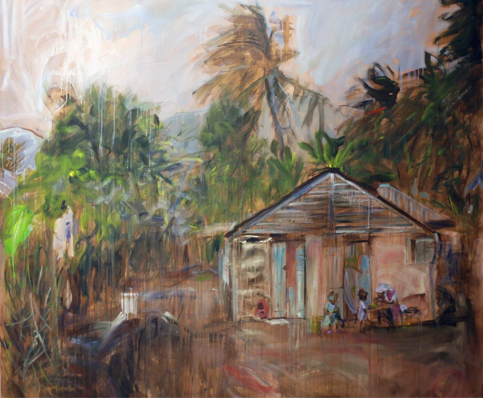 Terence Byas aka Dredske, Untitled (Home in Haiti), 2023