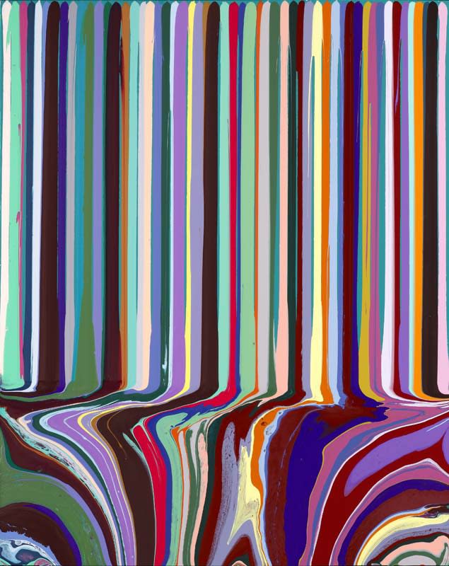 Ian Davenport, Puddle Painting: Turquoise (after Bonnard) , 2012
