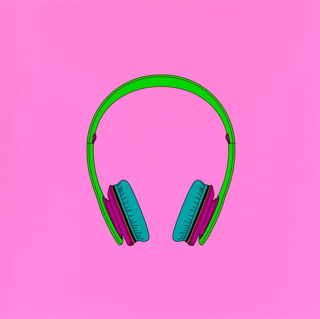 Michael Craig-Martin, Headphones, 2022