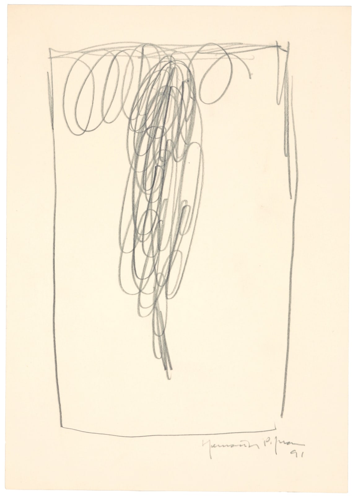 Joan Hernández Pijuan, Dibuix n°22, 1991