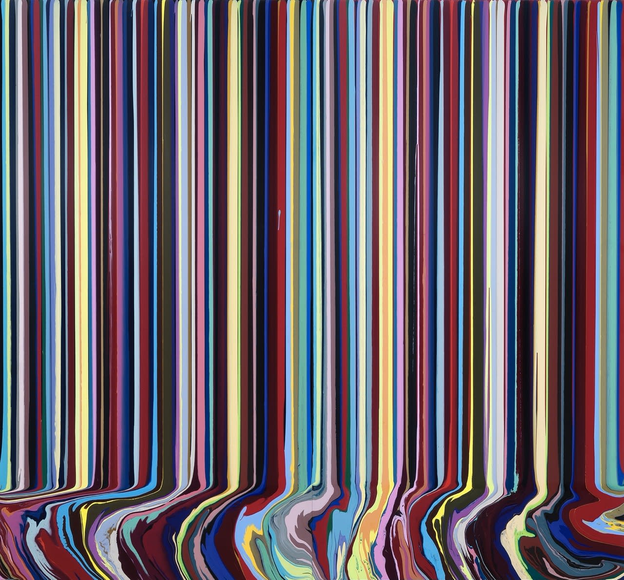 Ian Davenport, Colourcade: Black, Red , 2016