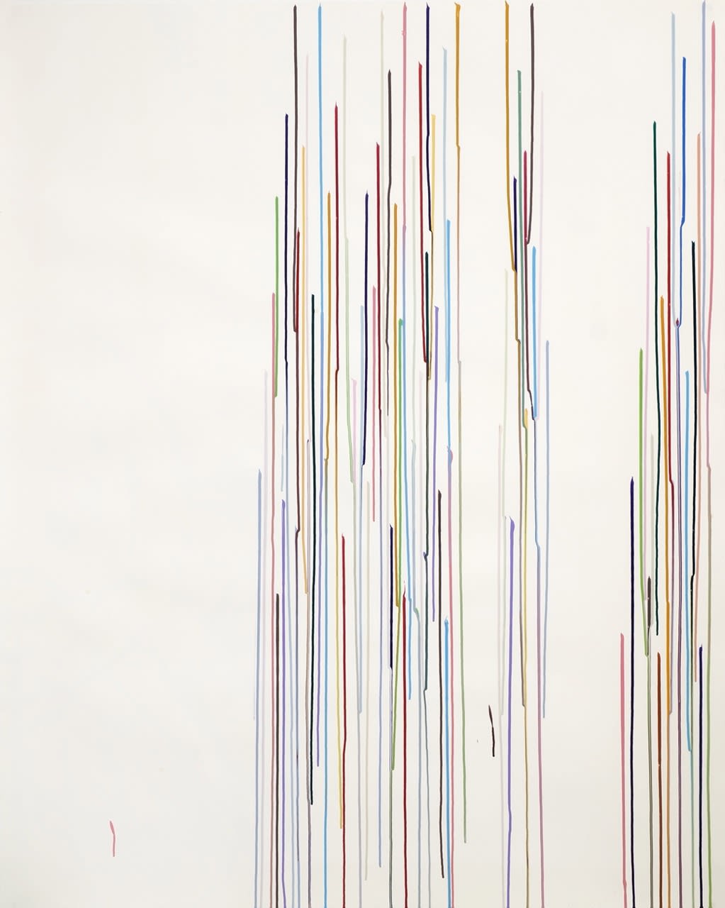 Ian Davenport, Staggered Lines, Three Columns , 2015