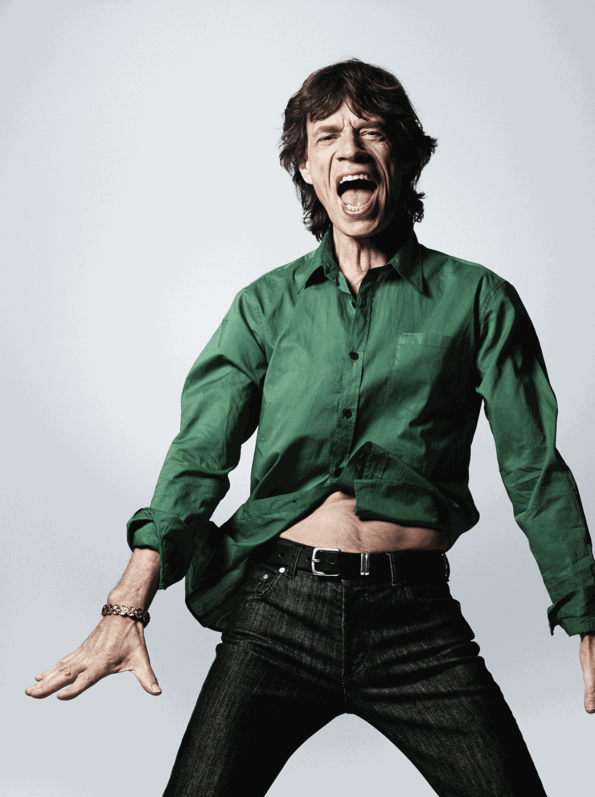 Bryan Adams, Sir Mick Jagger Green Shirt, 2008
